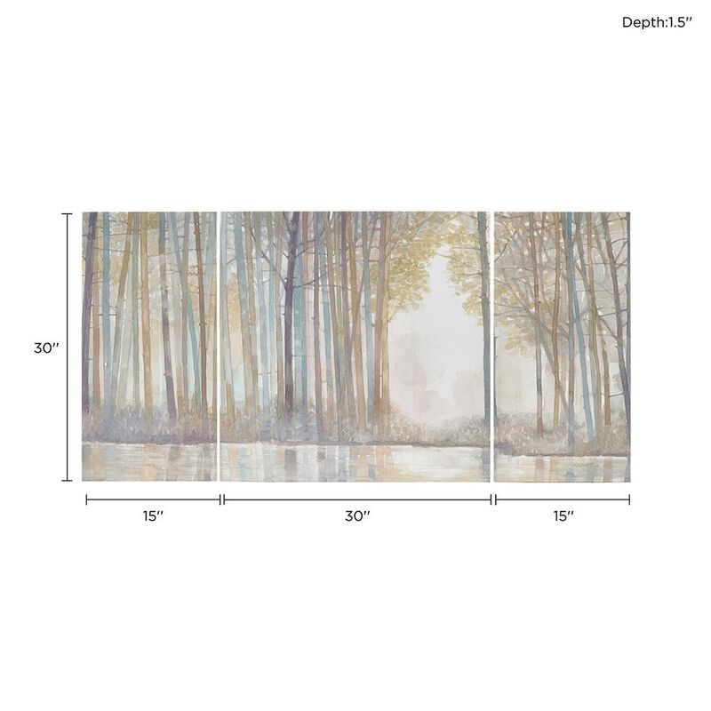 Gracie Mills Roman 3-Piece Triptych Canvas Wall Art Set
