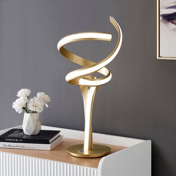Munich Table Lamp Gold Metal Dimmable Integrated LED