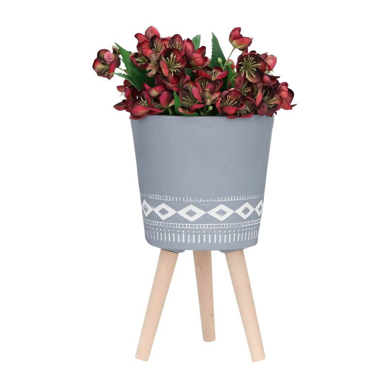 Diamond Planter with Wood Legs