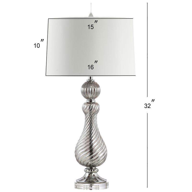 Murano Swirled Crystal/Glass LED Table Lamp