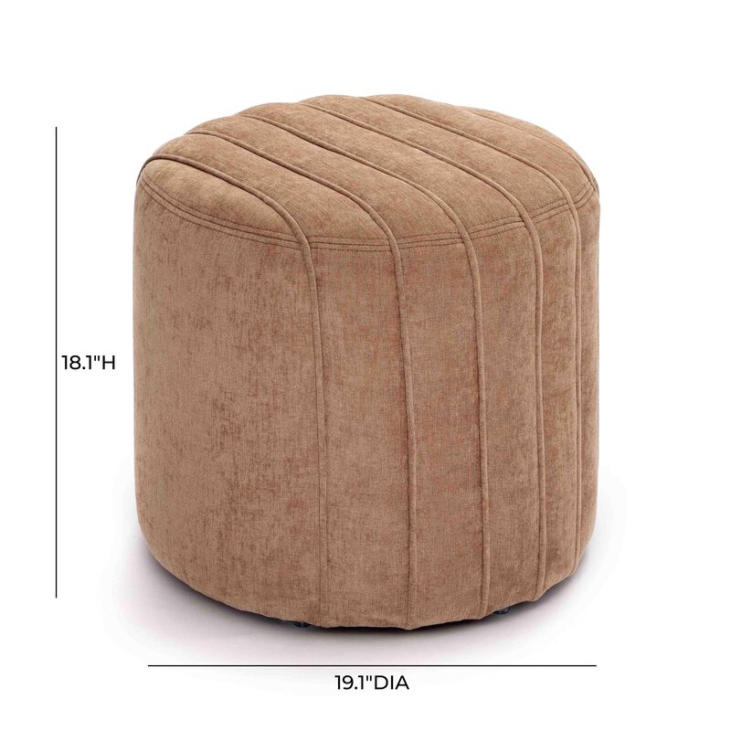 Pouch Mint Green Chenille Ottoman