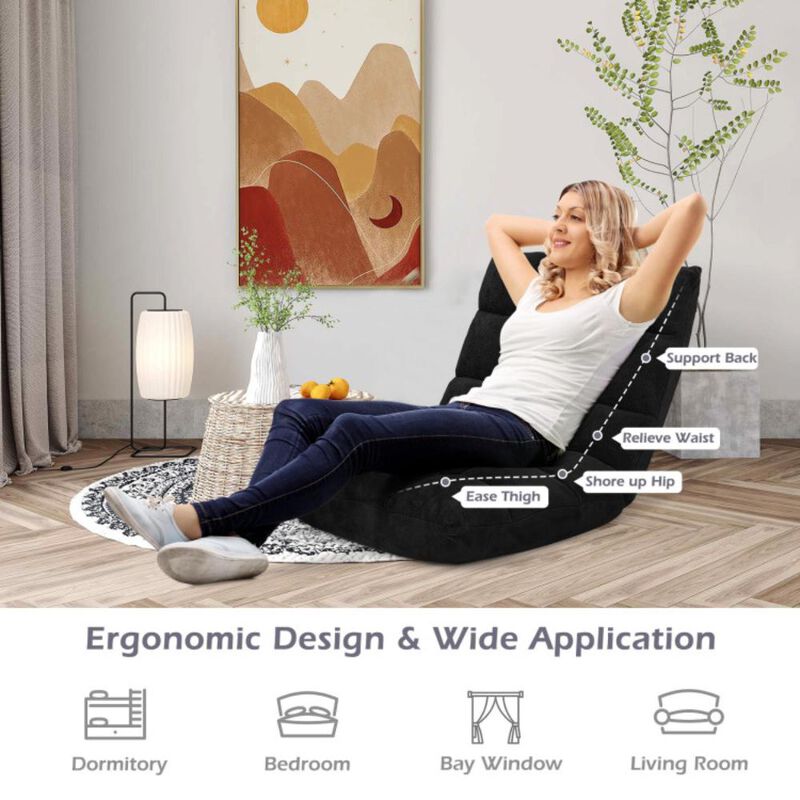Hivvago 14-Position Adjustable Cushioned Floor Chair