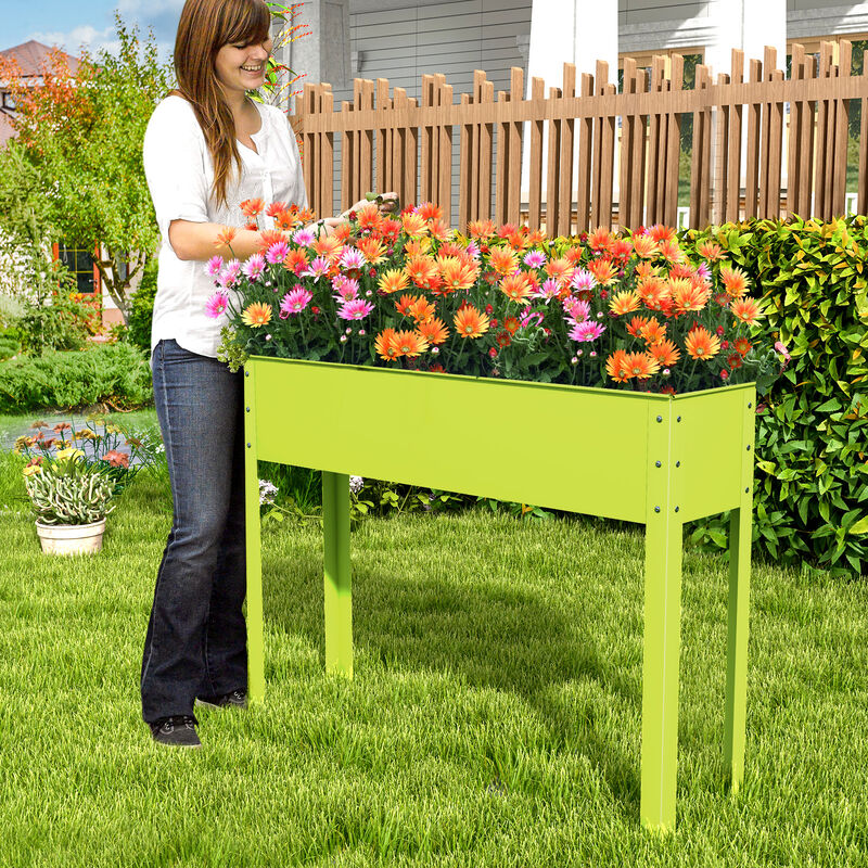 Metal Raised Garden Bed with Legs for Elevated Planting and Gardening
