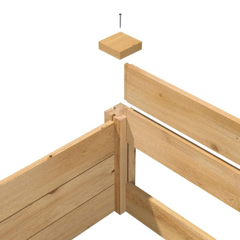 QuikFurn 2 ft x 8 ft Cedar Wood Raised Garden Bed
