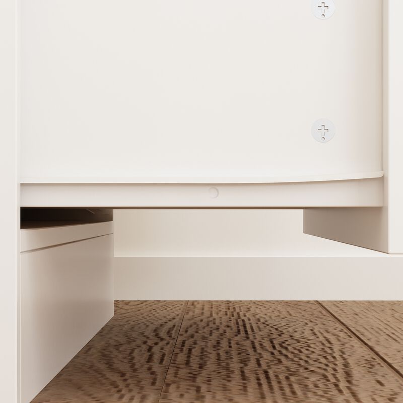 FUFU&GAGA Mdf 4-Shelf Bookcase with Doors (31.5-in W x 70.9-in H x 15.7-in D),White