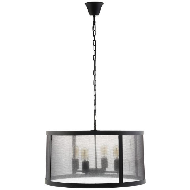 Modway Frost Steel Metal Ceiling Light Pendant Chandelier in Black