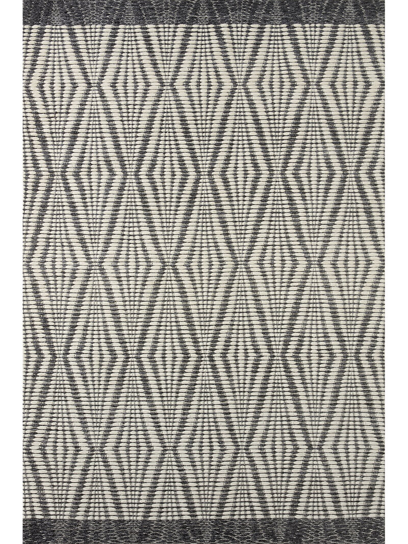 Kenzie KNZ01 Ivory/Charcoal 3'6" x 5'6" Rug