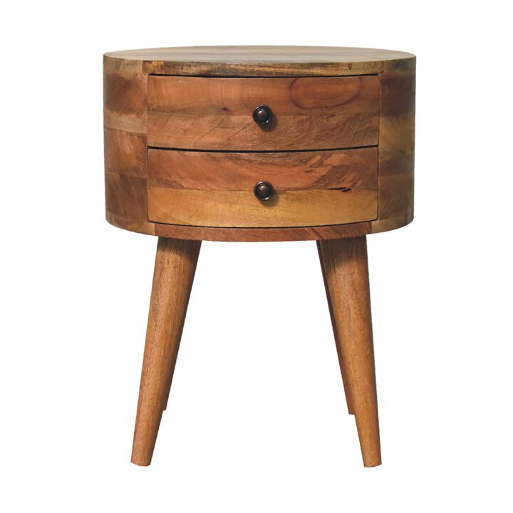 Odyssey Oak-ish 3 Drawer Solid Wood Nightsrtand