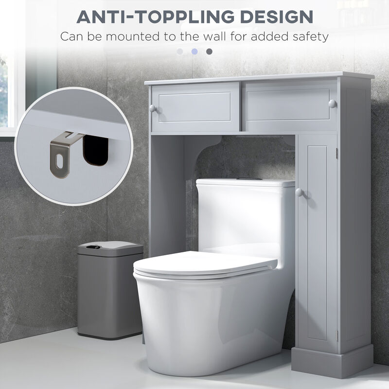 Bathroom Over-The-Toilet Storage Cabinet Shelf Freestanding Spacesaver