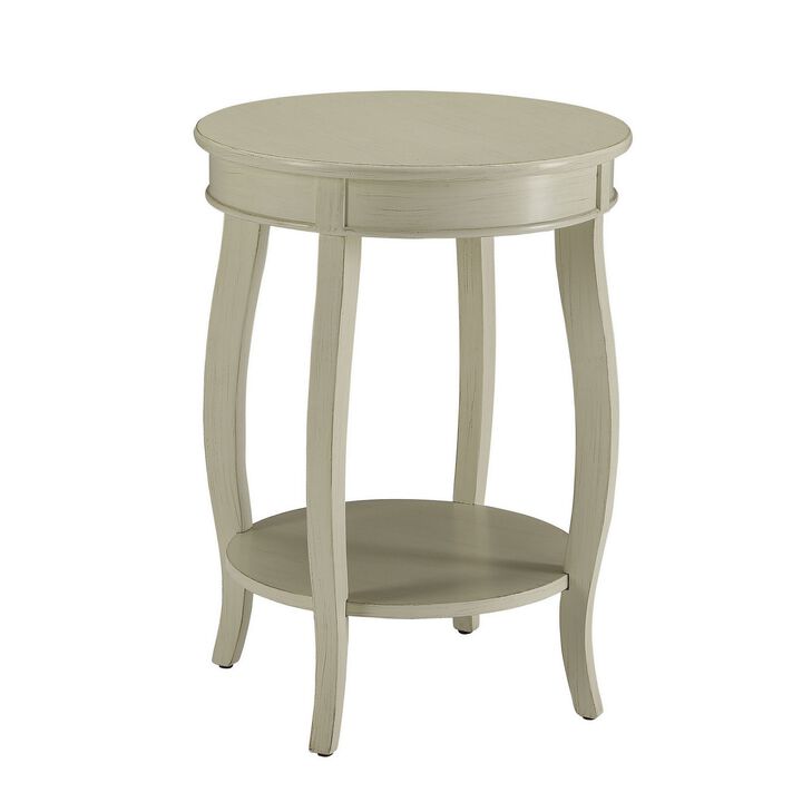 Fashionable Side Table, Antique White-Benzara