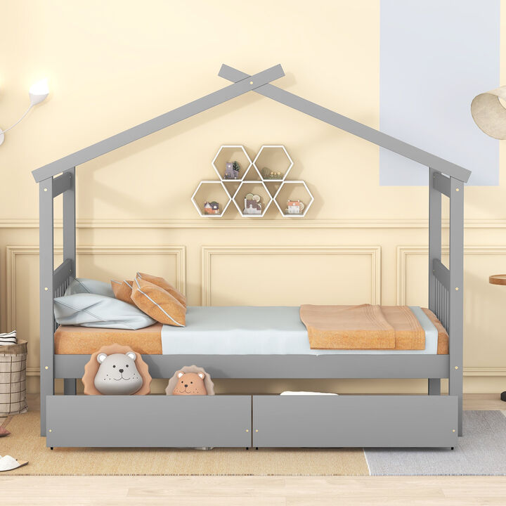 House Bed with Drawers for Cozy Sleep and Smart Storage Solutions