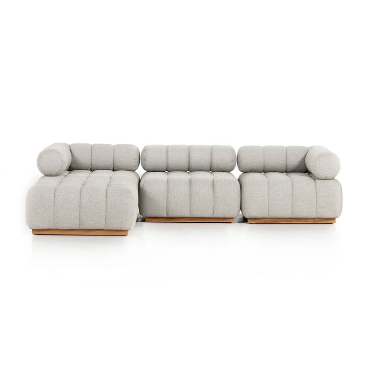 Roma Outdoor 3-Piece Sectional with Ottoman