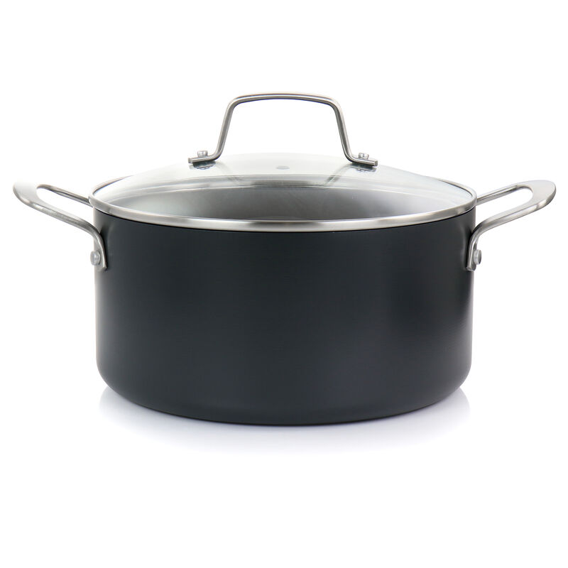 Martha Stewart 10 Piece Nonstick Hard Aluminum Cookware Set in Matte Black
