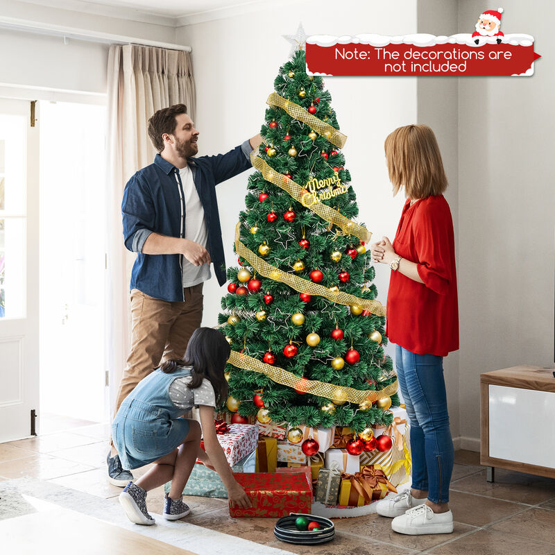 Pre-Lit Artificial Xmas Tree with Top Star and Branch Tips