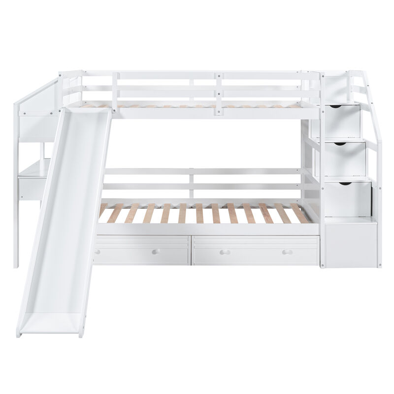 Merax Bunk Bed with Storage Staircase and Drawers