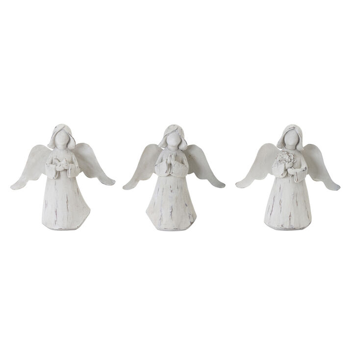 Resin Angel Set of 6 for Holiday and Home Decor