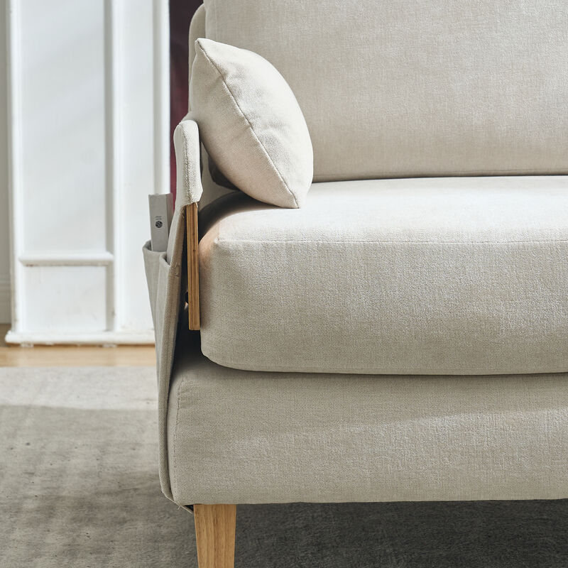 Merax Foldable Chenille Sofa Chair Convertible Futon Sleeper