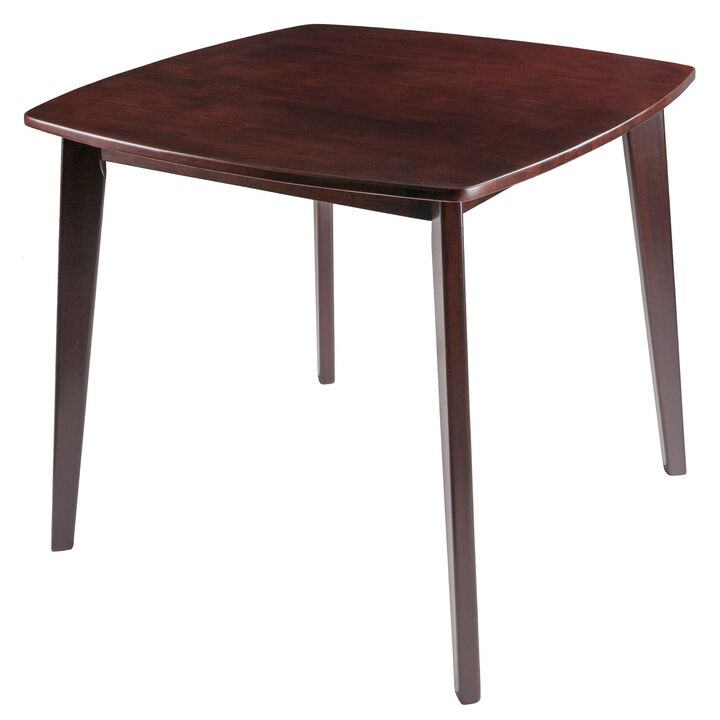 Pauline Dining Table - Elegant Solid Wood Table with Walnut Finish, 34"W x 34"D x 29.33"H, Perfect for Dining Room or Kitchen