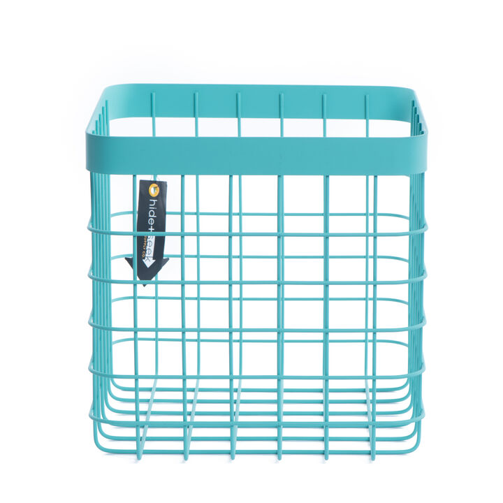Formation Heavy-Duty Wire Bin-Medium-Turquoise