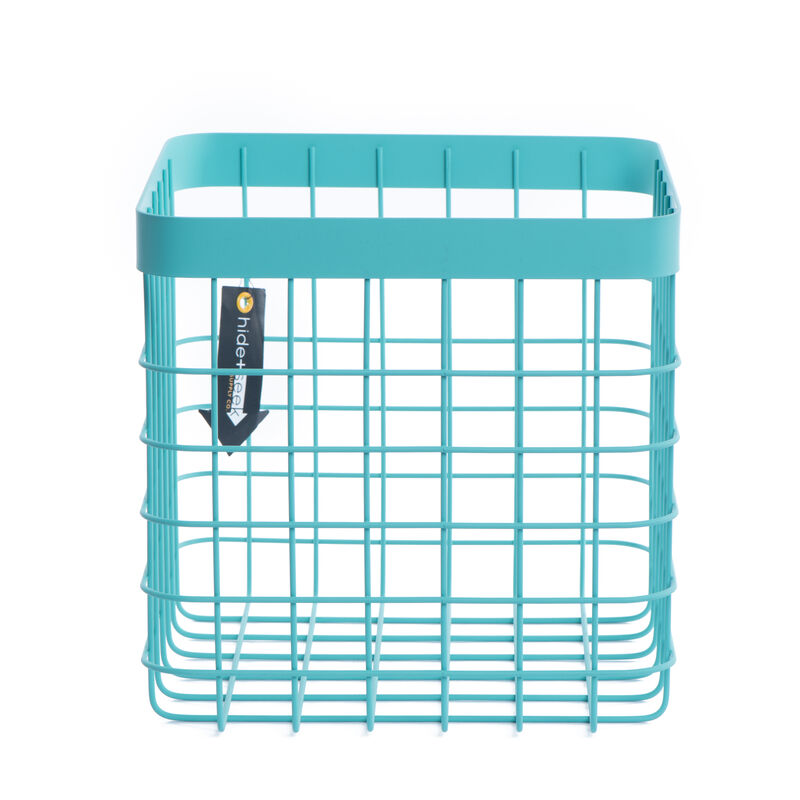 Formation Heavy-Duty Wire Bin-Medium-Turquoise