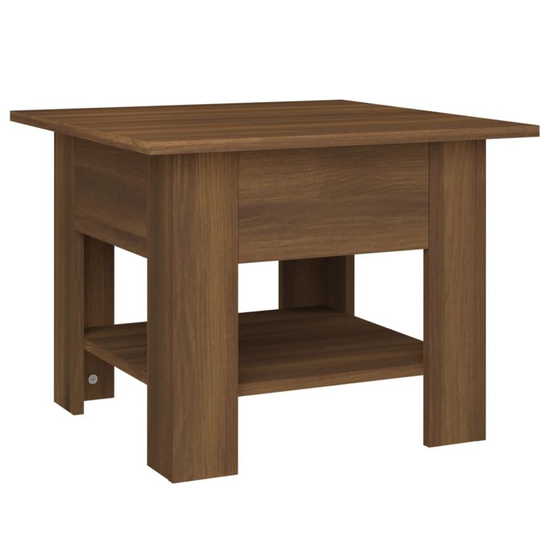 vidaXL Coffee Table Brown Oak 21.7"x21.7"x21.7" Chipboard