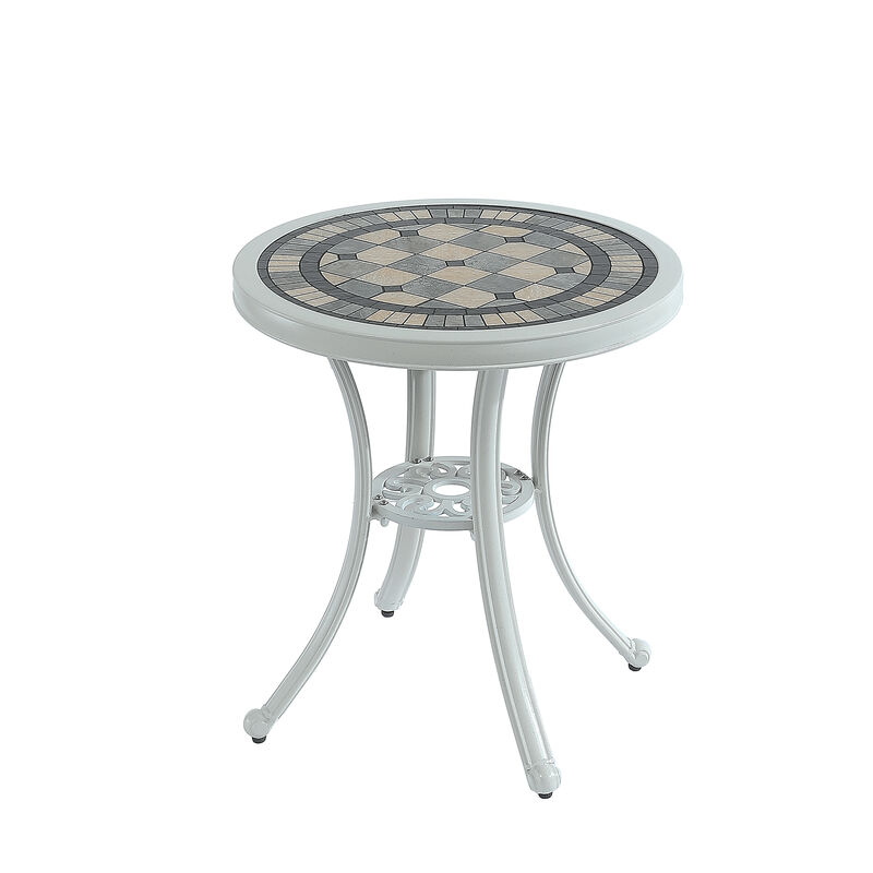 MONDAWE Patio Cast Aluminum Bistro 3-Piece Dining Set, Round Table and 2 Piece Outdoor Chair� Indoor & Outdoor Chic Furniture