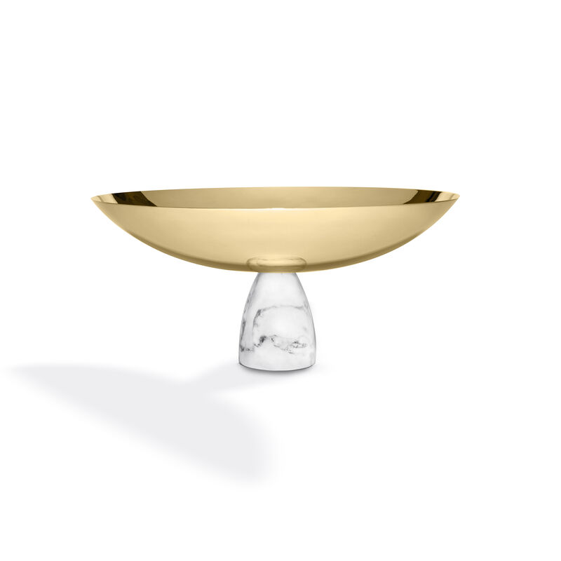 Coluna Fruit Bowl, Marble & Gold