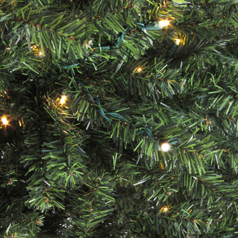 3' Pre-Lit Canadian Pine Artificial Christmas Tree  Clear LED Lights