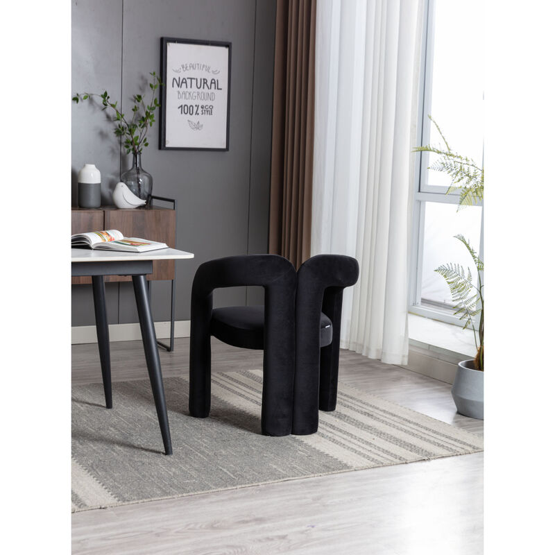 Modern Fabric Upholstered Dining Chairs (Set of 2)