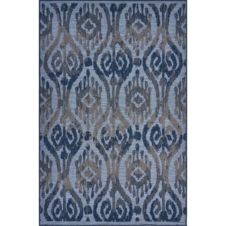 Ikat Rectangular Outdoor Area Throw Rug
