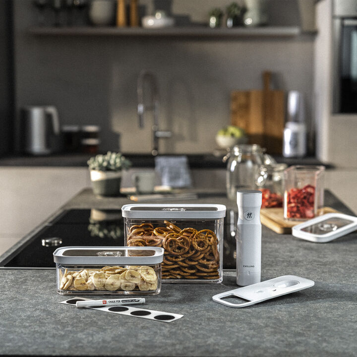 ZWILLING Fresh & Save Cube Box Set, 5-pc, Plastic, Airtight Dry Food Storage Container, Medium Cube Set