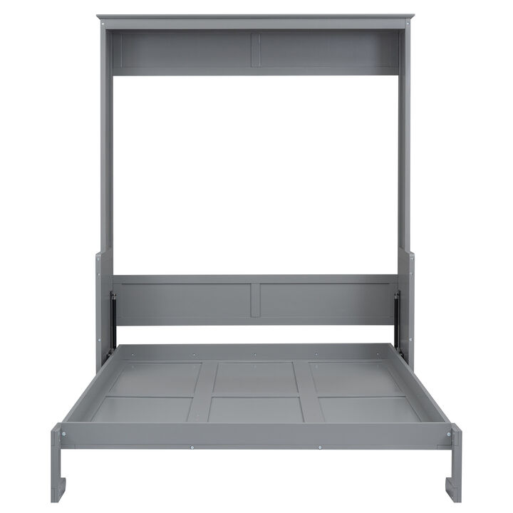 Merax Murphy Bed with a Shelf Cabinet Bed