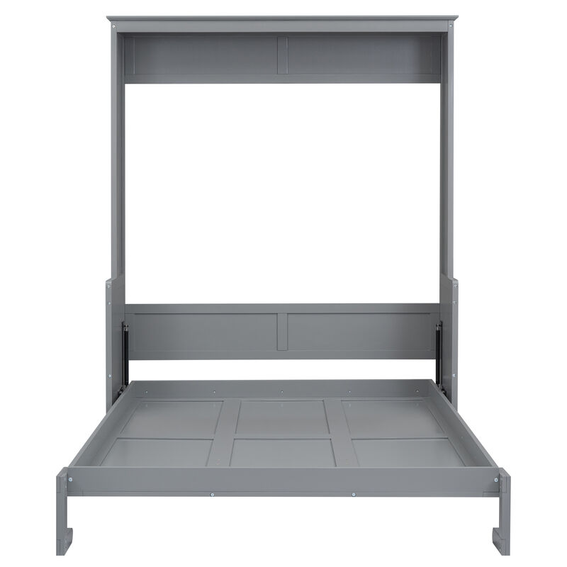 Merax Murphy Bed with a Shelf Cabinet Bed