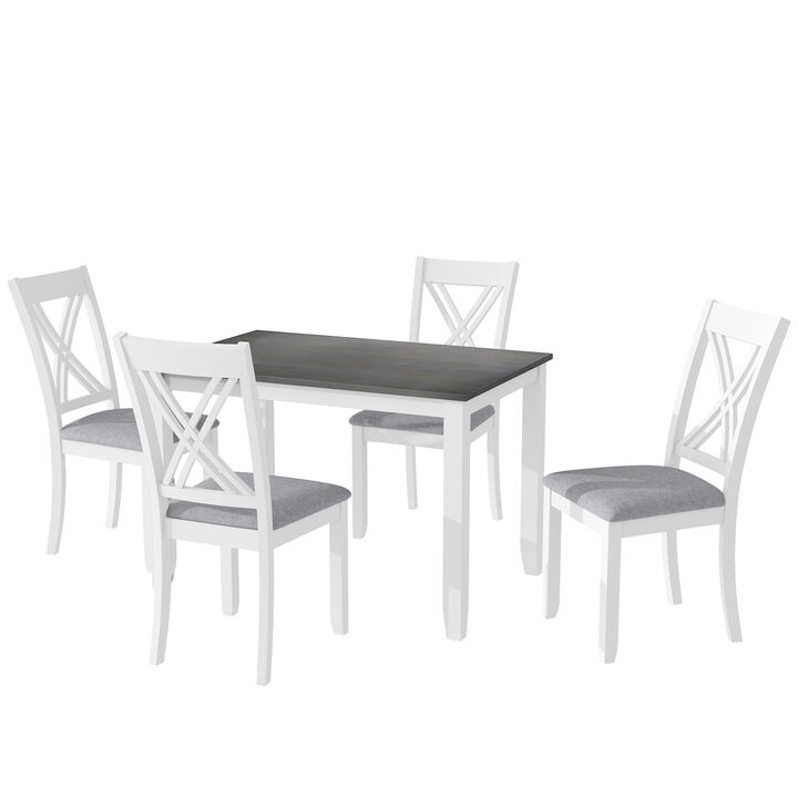 Merax 5-Piece Dining Table Chairs Set