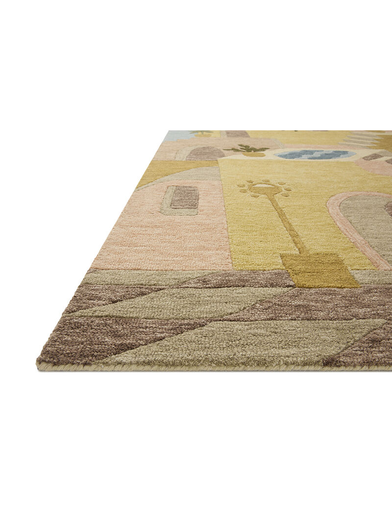 Villagio VIL01 Gold/Multi 18" x 18" Sample Rug