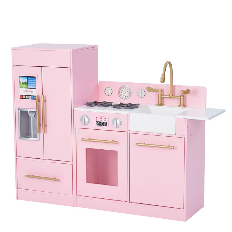 Teamson Kids - Little Chef Charlotte Modern Play Kitchen - Pink / Gold