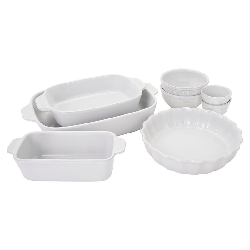 Henckels Ceramic 8-pc Mixed Bakeware & Serving Set - Dark Blue