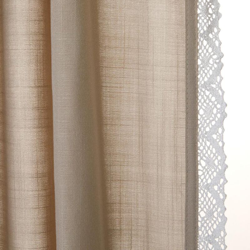SKL Home By Saturday Knight Ltd Catherine Crochet Window Curtain Panel Pair - 2-Pack - 104X84", Tan
