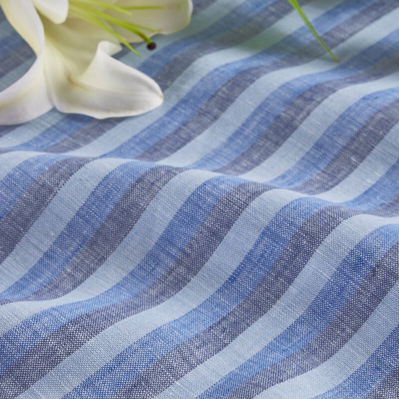 Solino Home 100% Pure Linen Tablecloth | Bistro Stripe