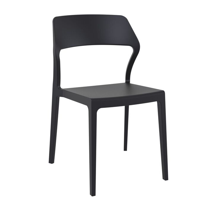 32.75" Yellow Solid Patio Dining Chair
