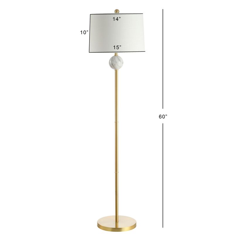 Vaughn Modern Metal/Resin LED Floor Lamp