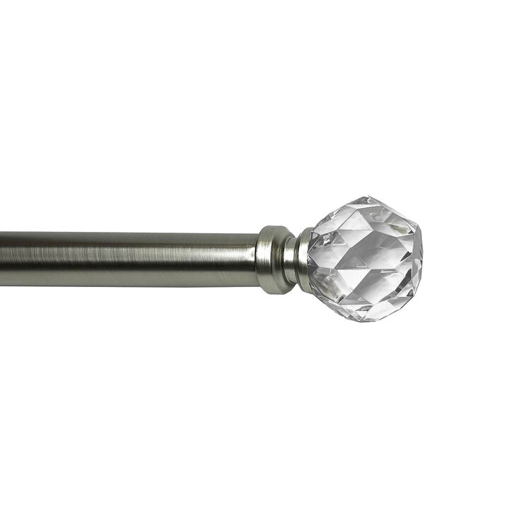 Esencial Facet Curtain Rod Set, Adjustable Length From 72" to 144"