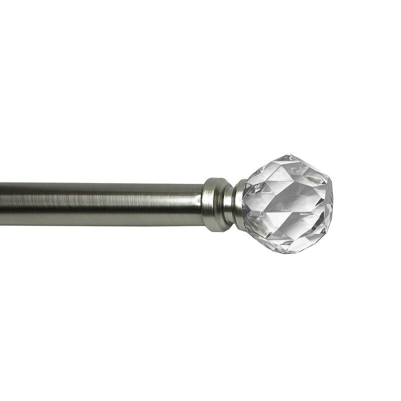 Esencial Facet Curtain Rod Set, Adjustable Length From 72" to 144"