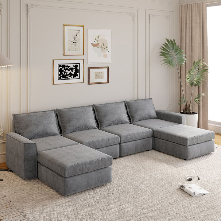 Merax Chenille Modular Sectional Sofa