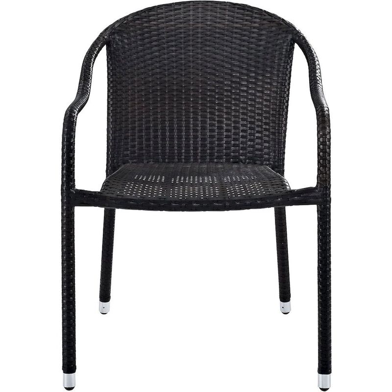 FurniFact Modern Stackable Outdoor Wicker Chair Set of 4