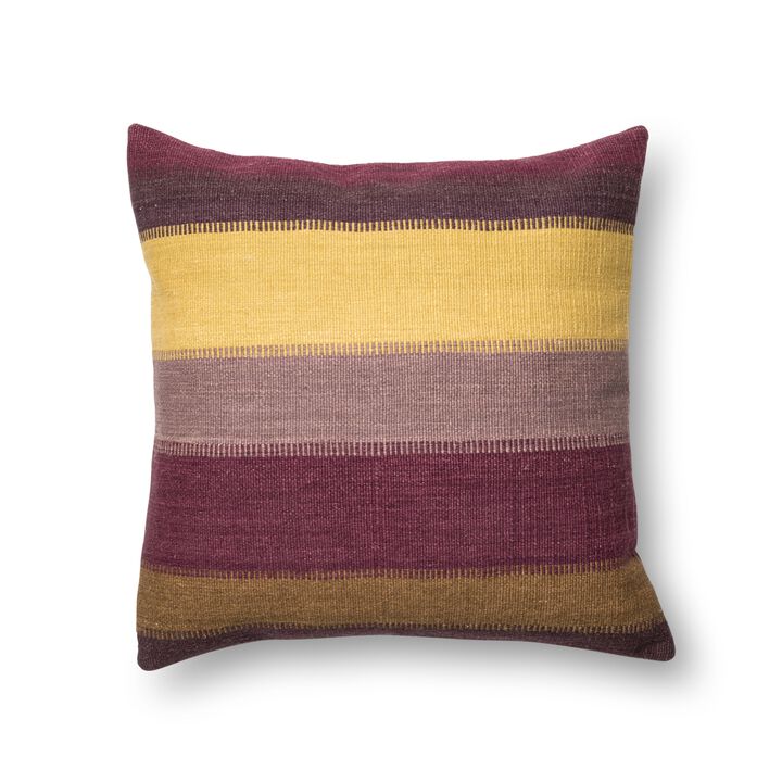 P0164 Plum/Multi 22"x22" Down Pillow