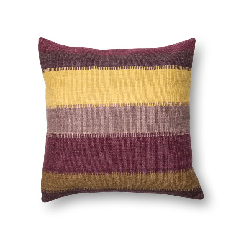 P0164 Plum/Multi 22"x22" Down Pillow