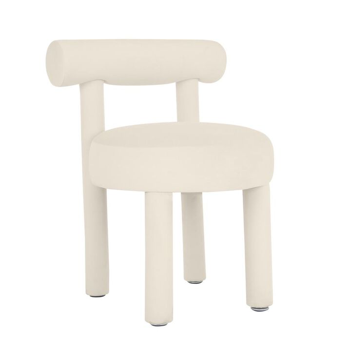 Belen Kox Cream Velvet Upholstered Carmel Dining Chair, Belen Kox