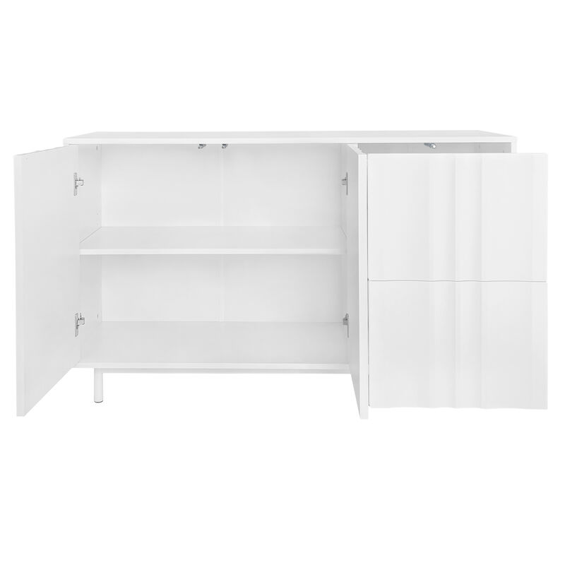 Merax Wave Pattern Storage Cabinet MDF