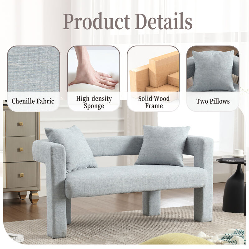 Merax Modern Chenille Loveseat Sofa